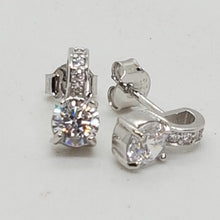 Load image into Gallery viewer, Sterling Silver CZ Earrings
