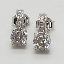 Load image into Gallery viewer, Sterling Silver CZ Earrings

