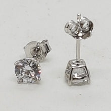 Load image into Gallery viewer, Sterling Silver White CZ Stud Earrings
