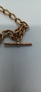 Antique 9ct Gold Fancy Link Double Albert Necklace