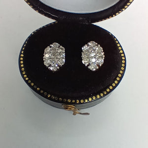 9ct Gold Diamond Cluster Earrings