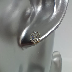 9ct Gold Diamond Cluster Earrings