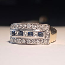 Load image into Gallery viewer, 18ct Gold Diamond and Sapphire Ring
