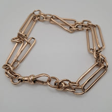 Load image into Gallery viewer, Antique 9ct Rose Gold Double Long Link Bracelet
