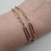 Load image into Gallery viewer, Antique 9ct Rose Gold Double Long Link Bracelet
