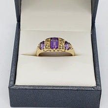 Load image into Gallery viewer, 9ct Gold Amethyst and Peridot Ring
