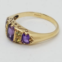 Load image into Gallery viewer, 9ct Gold Amethyst and Peridot Ring
