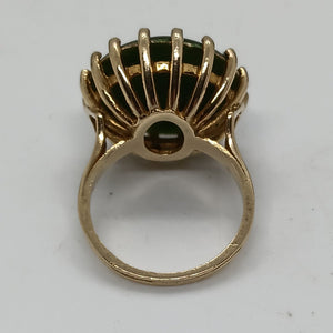 Vintage 9ct Gold Enamel Cocktail Ring