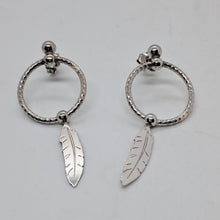Load image into Gallery viewer, Sterling Silver Dream Catcher Drop Earrings
