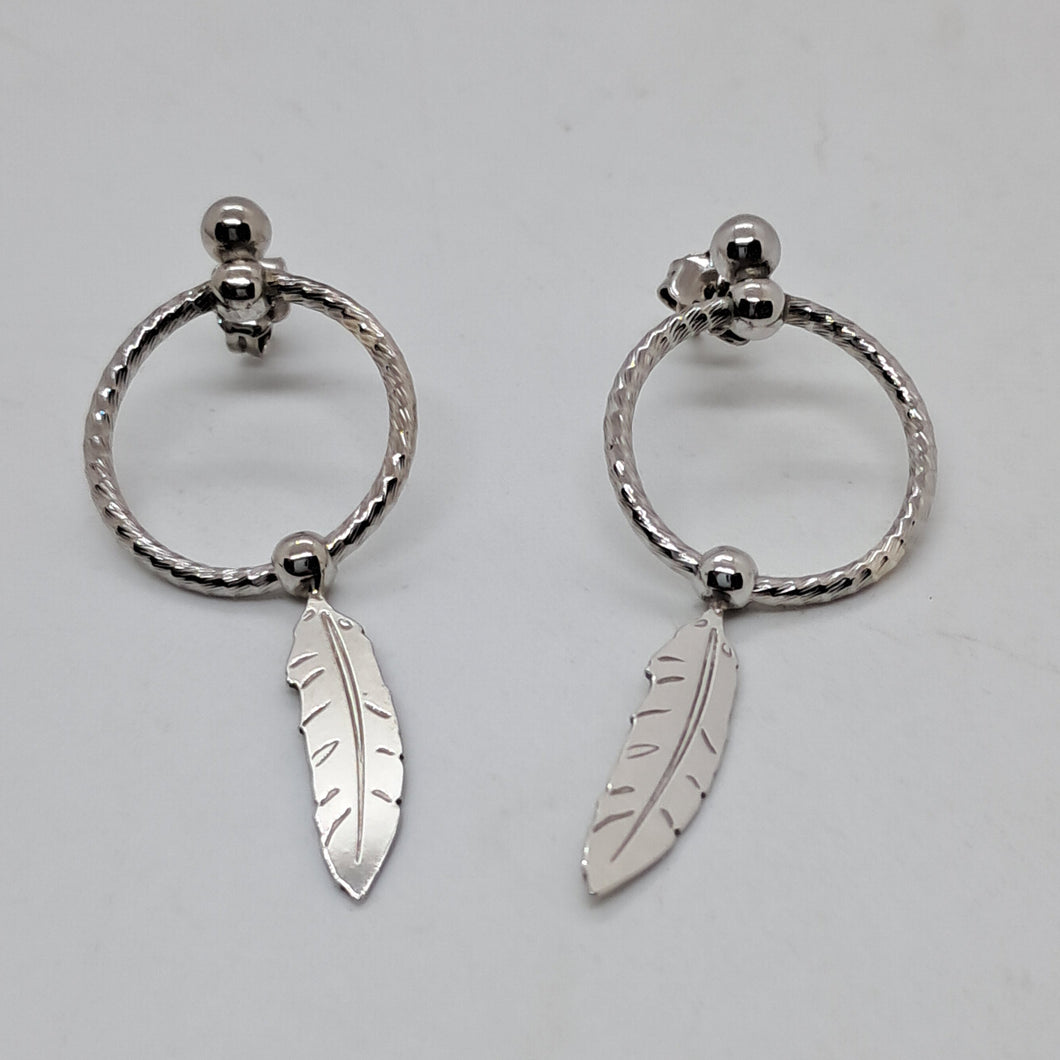 Sterling Silver Dream Catcher Drop Earrings
