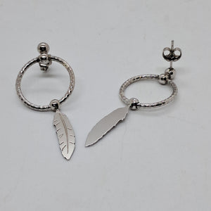Sterling Silver Dream Catcher Drop Earrings
