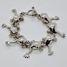 Load image into Gallery viewer, Sterling Silver Leaping Frog Bracelet
