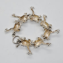 Load image into Gallery viewer, Sterling Silver Leaping Frog Bracelet
