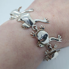 Load image into Gallery viewer, Sterling Silver Leaping Frog Bracelet
