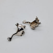 Load image into Gallery viewer, Sterling Silver Leaping Frog Earrings
