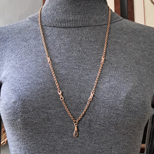 9ct Rose Gold Long Fancy Belcher Chain