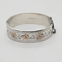 Load image into Gallery viewer, Antique Sterling Silver and Rose Gold Bracelet
