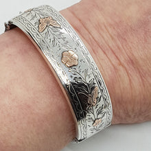 Load image into Gallery viewer, Antique Sterling Silver and Rose Gold Bracelet
