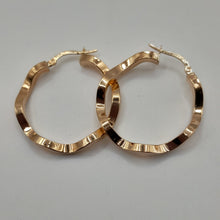 Load image into Gallery viewer, 9ct Gold Fancy Hoop Earrings
