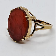 Load image into Gallery viewer, Vintage 9ct Gold Carnelian Intaglio Ring
