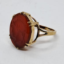 Load image into Gallery viewer, Vintage 9ct Gold Carnelian Intaglio Ring
