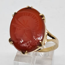 Load image into Gallery viewer, Vintage 9ct Gold Carnelian Intaglio Ring
