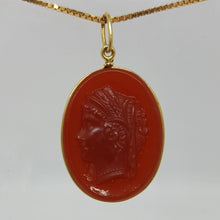 Load image into Gallery viewer, Antique Carnelian Intaglio Pendant
