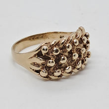 Load image into Gallery viewer, Vintage 9ct Gold Three Row Keeper Ring
