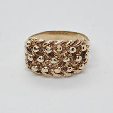 Load image into Gallery viewer, Vintage 9ct Gold Three Row Keeper Ring

