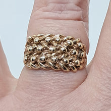 Load image into Gallery viewer, Vintage 9ct Gold Three Row Keeper Ring
