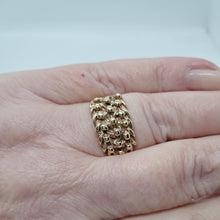 Load image into Gallery viewer, Vintage 9ct Gold Three Row Keeper Ring
