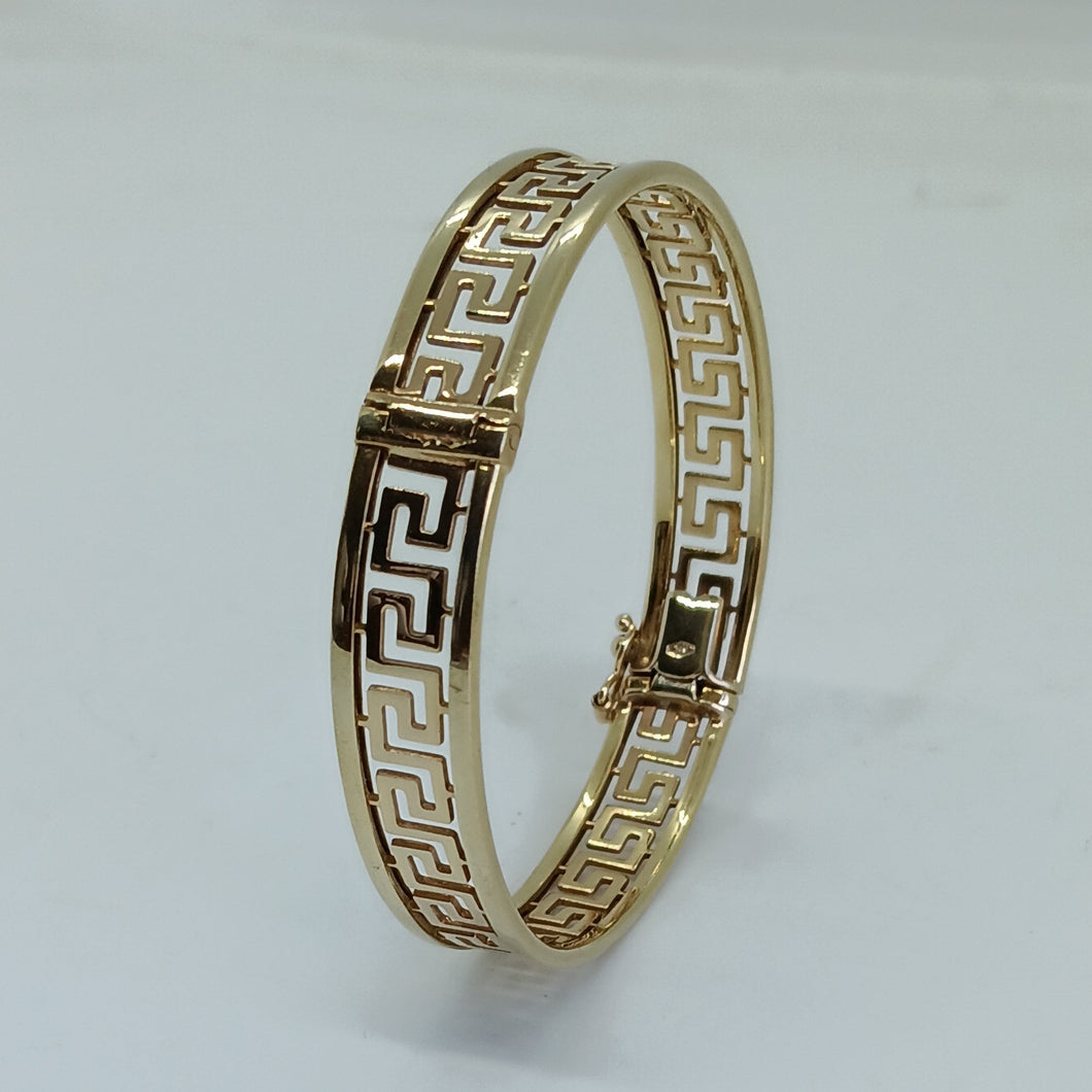 9ct Gold Greek Key Pattern Bracelet