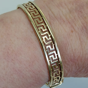 9ct Gold Greek Key Pattern Bracelet