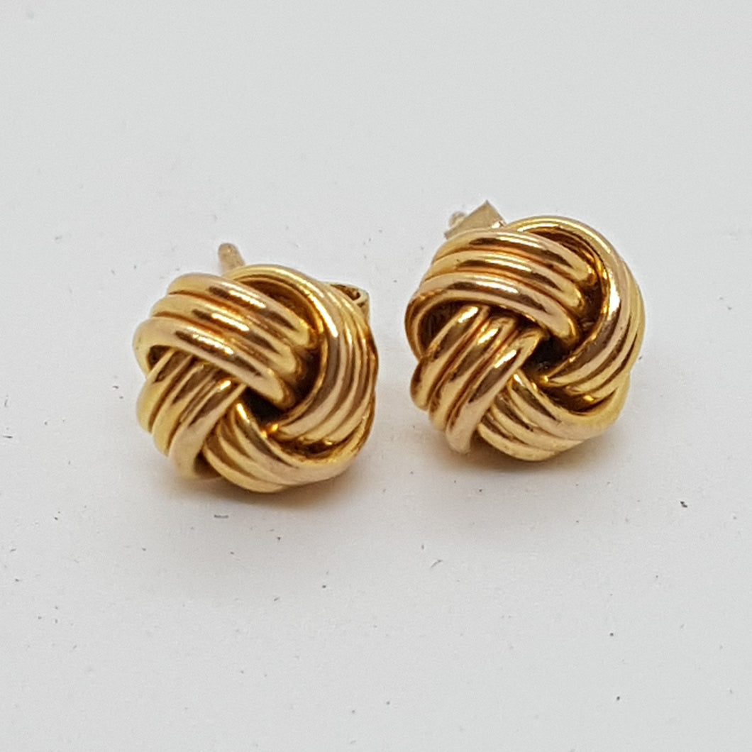 9ct Gold Knot Earrings