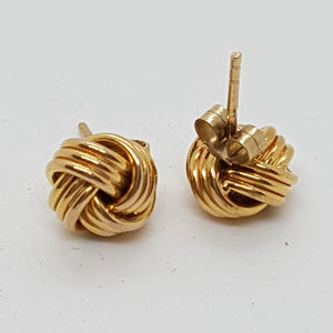 9ct Gold Knot Earrings