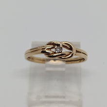 Load image into Gallery viewer, Vintage 9ct Gold Knot Diamond Ring
