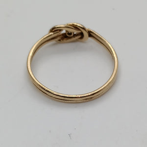 Vintage 9ct Gold Knot Diamond Ring