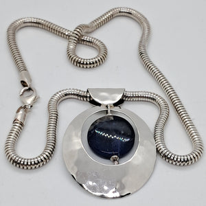 Vintage Sterling Silver Lapis Lazuli Pendant