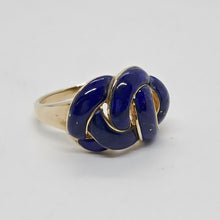 Load image into Gallery viewer, 9ct Gold Eternal Knot Lapis Lazuli Ring

