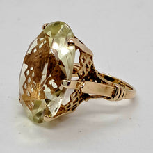 Load image into Gallery viewer, Vintage 9ct Gold Citrine Cocktail Ring
