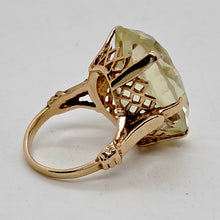 Load image into Gallery viewer, Vintage 9ct Gold Citrine Cocktail Ring
