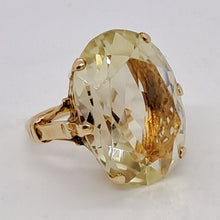 Load image into Gallery viewer, Vintage 9ct Gold Citrine Cocktail Ring
