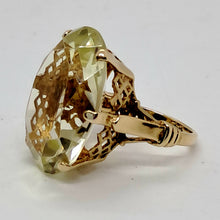 Load image into Gallery viewer, Vintage 9ct Gold Citrine Cocktail Ring
