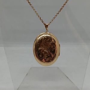 Vintage 9ct Gold Locket and Chain Pendant