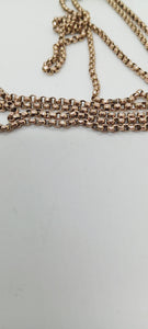 Antique 9ct Gold Longuard Chain Necklace