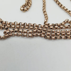 Antique 9ct Gold Longuard Chain Necklace