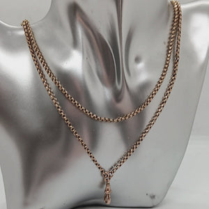 Antique 9ct Gold Longuard Chain Necklace