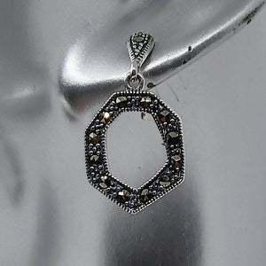 Sterling Silver Marcasite Drop Earrings