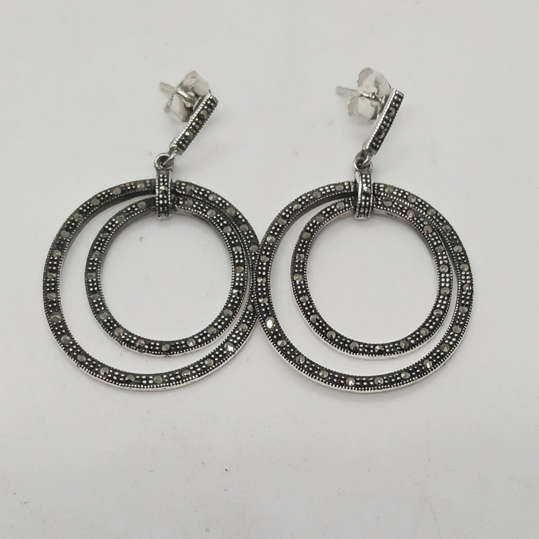 Sterling Silver Marcasite Earrings