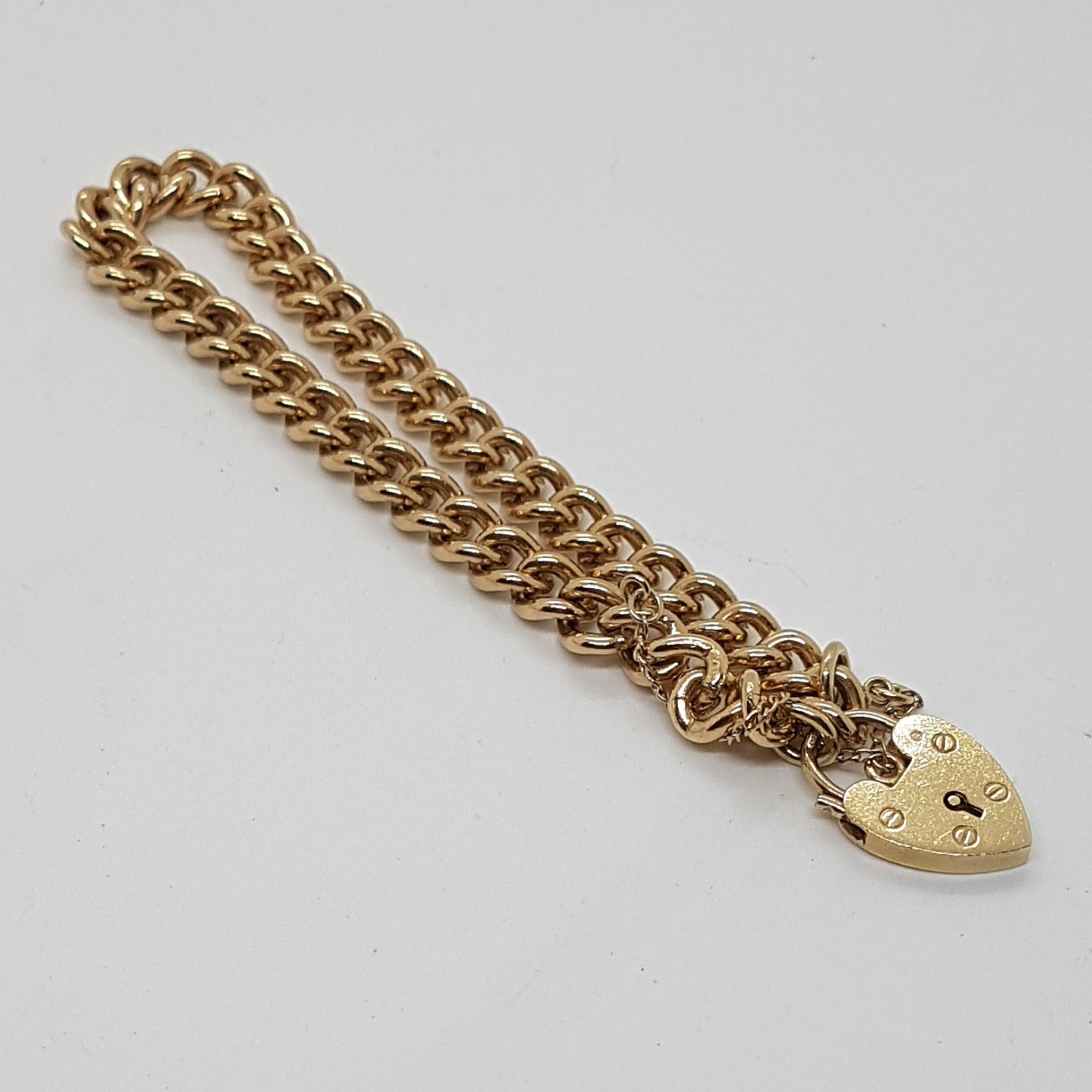 9ct Gold Curb Bracelet Nessador Antiques